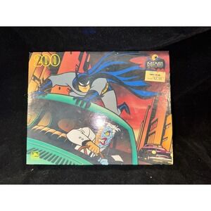 Vintage 1993 Batman The Animated Series Two-Face & Batman 200 Pc Puzzle Golden